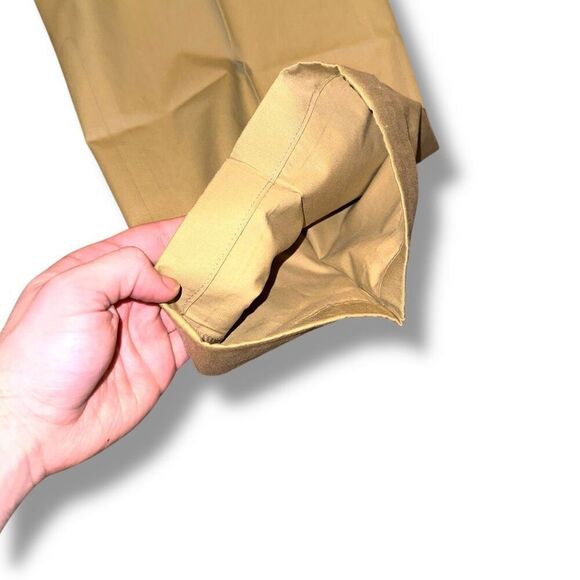 Zanella Tan Twill Chino Dress Pleated Trouser Pants 34/30 - Picture 7 of 10